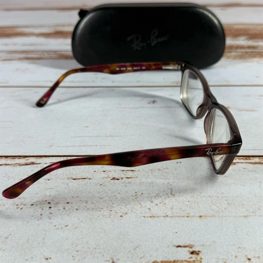 Ray-Ban RB 5228 Tortoise Shell Eyeglass Frames Replacement Unisex With Case